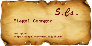 Siegel Csongor névjegykártya